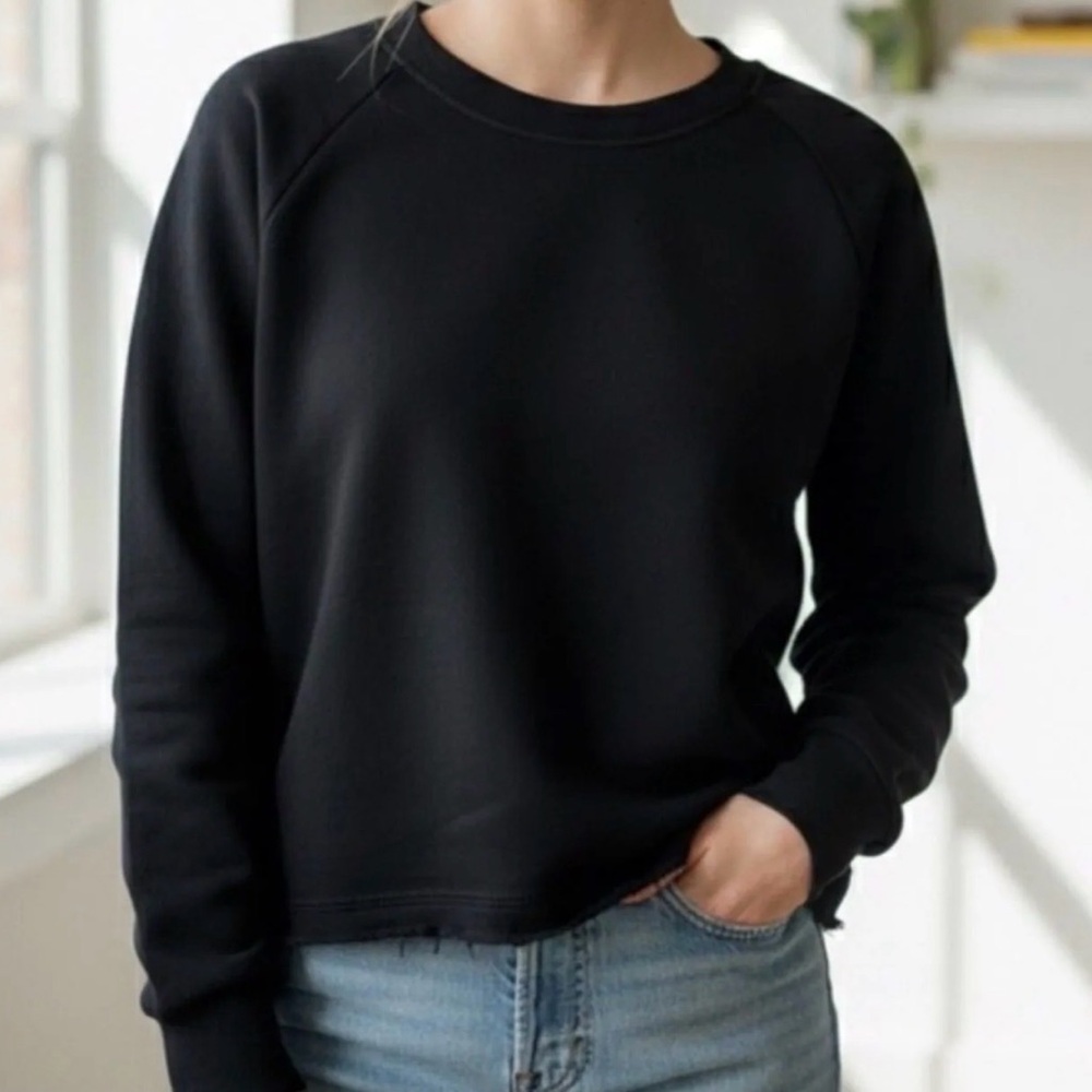 Alternative Apparel Women’s Black Crewneck Sweatshirt, organic cotton ecoleisure